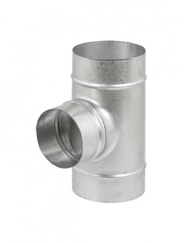 Té équerre à 90° en acier galvanisé, D 125/80 mm S&P (UNELVENT) 864388
