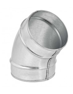 Coude mâle/mâle à 45° acier galvanisé diamètre de raccordement 100 mm S&P (UNELVENT) 864689