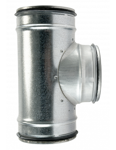 Té équerre à 90° en acier galvanisé, à joints, D 125/125 mm S&P (UNELVENT) 867774