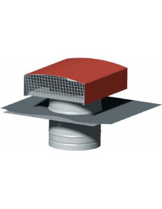Chapeau de toiture métallique, D 125 mm, rejet 295 m3/h, asp 160 m3/h, tuile S&P (UNELVENT) 875343