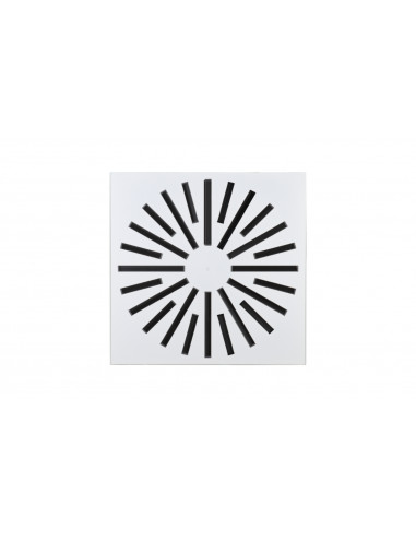 Diffuseur à jet hélicoïdal DFH2 675 x 400 mm ailettes noires en reprise ATLANTIC 697977
