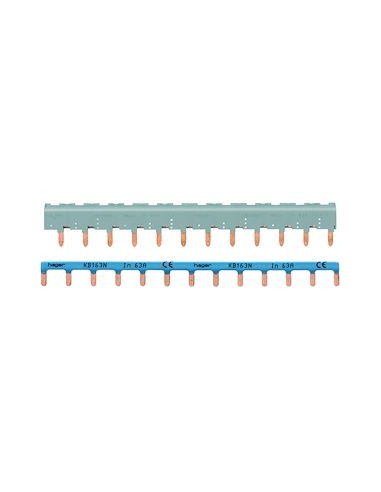 Barres de pontage 3P+N 63A languette 12 modules HAGER KBN863A