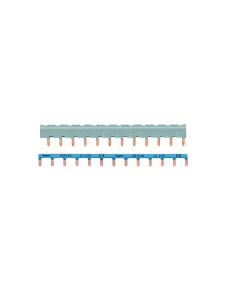 Barres de pontage 3P+N 63A languette 12 modules HAGER KBN863A