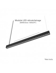PROLINE LINEAIRE REFLECTEUR1500MM 30W 2CCT DALI NOIR UGR 19 5ANS MIIDEX LIGHTING 100701 2