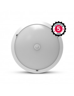 RONDO HUBLOT DIAM 300MM 20W 2500LM 3000K + DETECT IR BLANC 5ANS MIIDEX LIGHTING 100737
