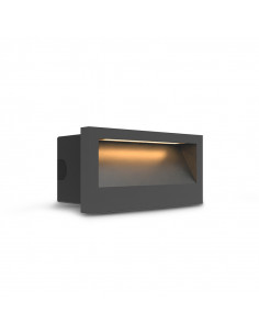 ZEPHYR ENCASTRE MURAL 140X70MM 3W 3000K ALU + VERRE  MIIDEX LIGHTING 100804 2