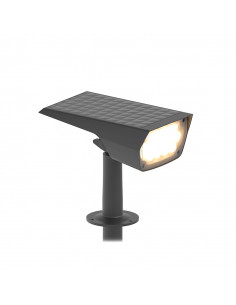 SOLARIS PROJECTEUR PIQUET 316MM 2W 3000K SOLAIRE CARRE NOIR MIIDEX LIGHTING 100814 2