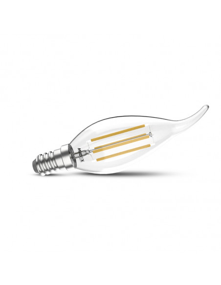 LED FIL COB COUP DE VENT E14 2W 4000K CLR MIIDEX LIGHTING 100825