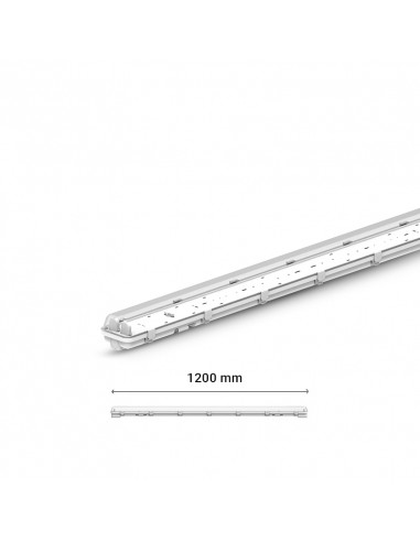 MEKONG II ETANCHE TUBE LED T8 1200 X2 PHASE NEUTRE MEME COTE (x6) MIIDEX LIGHTING 101067