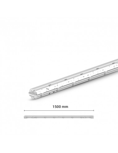 MEKONG II ETANCHE TUBE LED T8 1500 X2 PHASE NEUTRE MEME COTE (x6) MIIDEX LIGHTING 101068