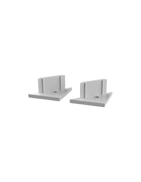 TERMINAISON PROFILE ANGLE 45° ARGENTE PACK DE 2 MIIDEX LIGHTING 101083