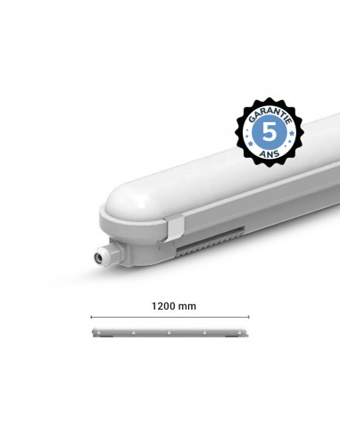 RHONE ETANCHE LED INT 1250X80MM 19-30W 6000K IP65 IK10 TRA 5ANS (X6) MIIDEX LIGHTING 101089