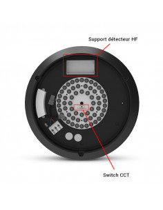 RONDO CCT II HUBLOT DIAM 300MM 15W 3000/4000/6000K NOIR 5ANS MIIDEX LIGHTING 101092 2