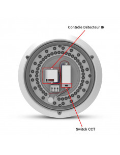 RONDO CCT II 15W 3000/4000/6000K BLC IP65 + DETECTEUR IR 5ANS MIIDEX LIGHTING 101093 2