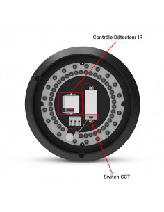 RONDO CCT II 15W 3000/4000/6000K NOIR IP65 + DETECTEUR IR 5ANS MIIDEX LIGHTING 101094 2