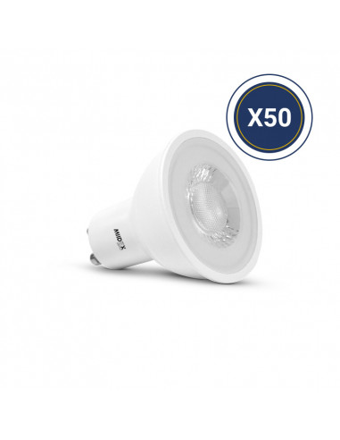 LED 7W GU10 4000K 38° DIMMABLE PACK DE 50 MIIDEX LIGHTING 150068