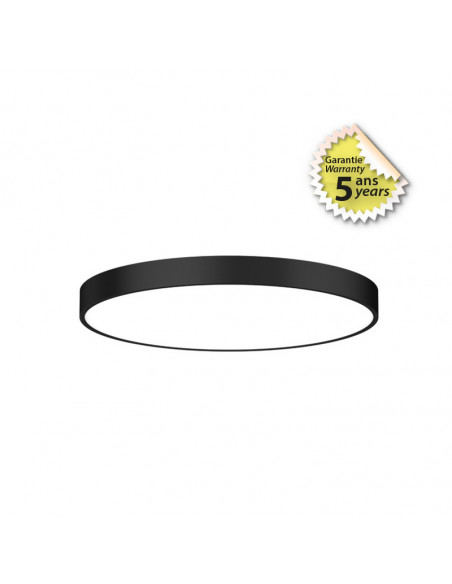 CIRCLE HUBLOT SUSP DIAM 800MM NOIR 80W 8000LM 4000K IP40 IK07 5ANS MIIDEX LIGHTING 400028
