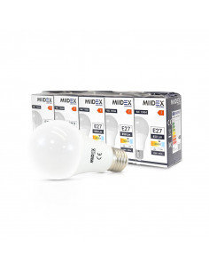 LED 8.5W BULB E27 4000K BOITE PACK DE 5 MIIDEX LIGHTING 739340