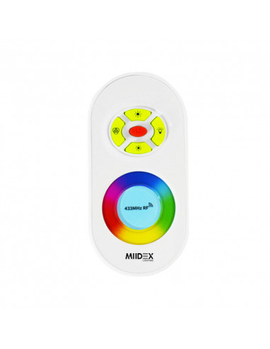 TELECOMMANDE 20M RF + CONTROLEUR RGB 216W 12V/24V DC MIIDEX LIGHTING 75180