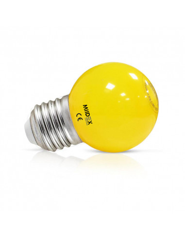 LED 1W BULB E27 JAUNE BOITE MIIDEX LIGHTING 7627