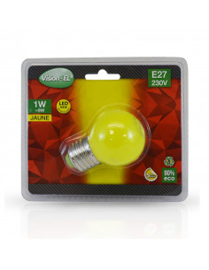 LED 1W BULB E27 JAUNE BOITE MIIDEX LIGHTING 7627 2