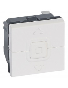 Interrupteur de volets roulants 500W maximum Mosaic 2 modules blanc antimicrobien LEGRAND 078705