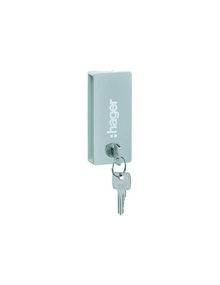 Fermeture à clé type Ronis 1242E pour porte opaque vega largeur 18 modules HAGER VZ310PVB