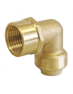 Coude laiton à clipser à visser Femelle 14MM F1 2" PUSHFIT 101523704