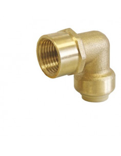 Coude laiton à clipser à visser Femelle 14MM F1 2" PUSHFIT 101523704 2