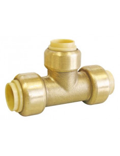 Té laiton réduit à clipser 16MM-14MM-16MM PUSHFIT 101523804