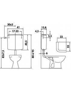 RESERVOIR GEBERIT EXTRA-PLAT avec tube 1022 2