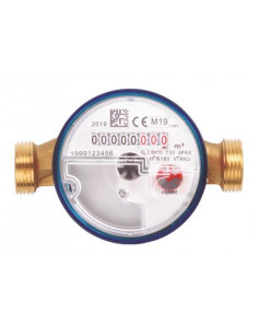 Compteur d'eau à jet unique pré-équipé capteur radio Eau froide DN20 104510515