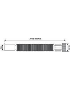 Flexible articulé pour douche et baignoire 40 1"1 0,8 - 3,00m 1458-40 2