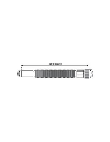 Flexible articulé pour douche et baignoire 40 1"1 0,8 - 3,00m 1458-40
