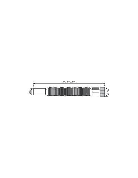 Flexible articulé pour douche et baignoire 40 1"1 0,8 - 3,00m 1458-40