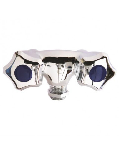 Robinet double en parallèle 1 2 sortie 3 4 SOMATHERM 1543-15
