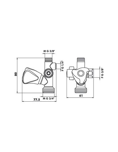Robinet sous-évier multifonctions 3 8" 1561S