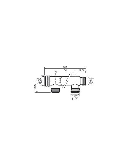 Collecteur de distribution double filetage à portée plate Nu 8 Sorties 1 2" 1645-07-20