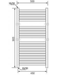Sèche-serviette OPTIMA BL -500W 1700-500E 2