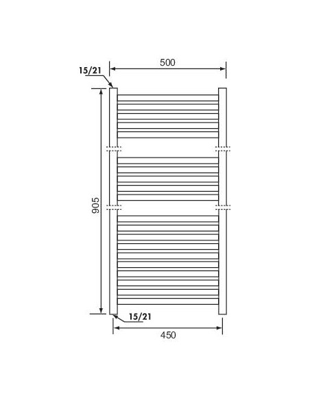 Sèche-serviette OPTIMA BL -500W 1700-500E