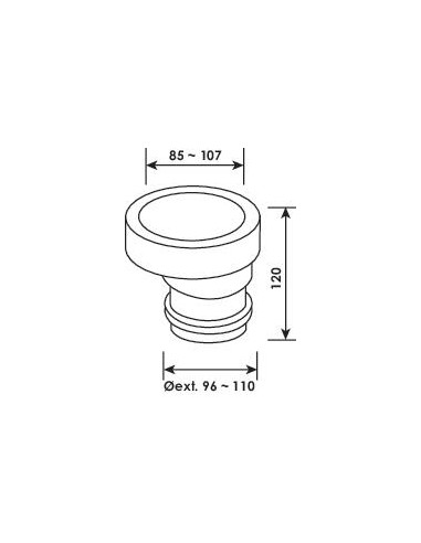 MANCHON DE Raccord EXC.A LEVRES D.100 A 110 1884-02