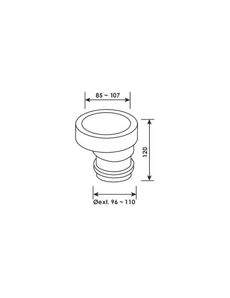 MANCHON DE Raccord EXC.A LEVRES D.100 A 110 1884-02