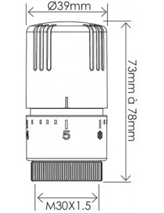 Tête à élément sensible liquide classe 1 VT05 190 2