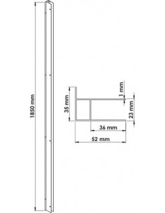 Lot 2 profilés compensateurs ENLOK 2,5cm 203010119 2