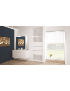 Porte pivotante AUMEA 70cm blanc 4mm 203010401 2