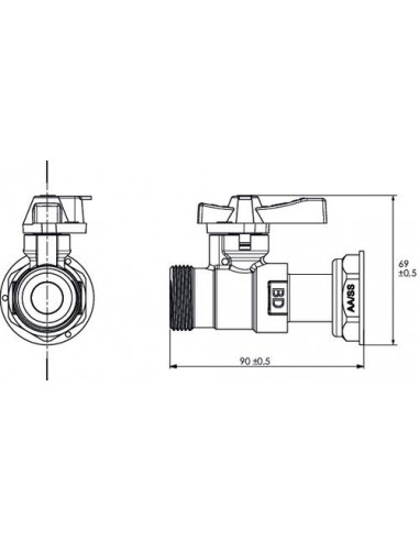 ROB GAZ COMPTEUR BAS.P.TM6-20 2084-05