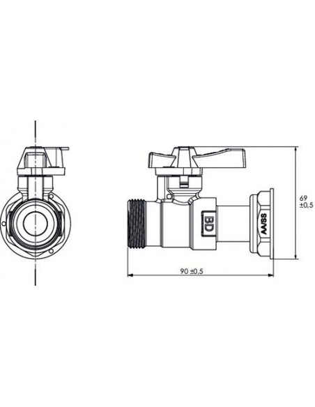 ROB GAZ COMPTEUR BAS.P.TM6-20 2084-05