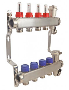 Ensemble collecteurs en inox 4 Sorties sans vanne 2233-04-26 2