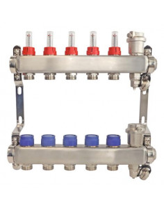 Ensemble collecteurs en inox 5 Sorties sans vanne 2233-05-26