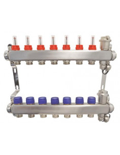 Ensemble collecteurs en inox 7 Sorties sans vanne 2233-07-26